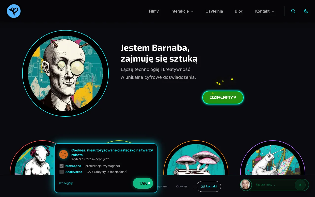 Zrzut strony głównej Barnabaai.com