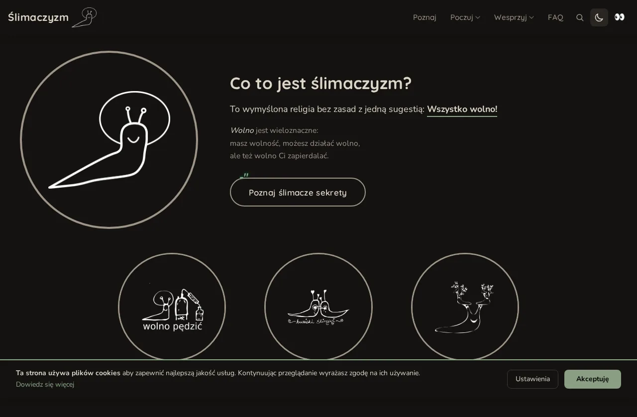 Slimaczyzm.org — podgląd całej strony